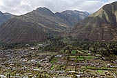 Urubamba valley, dominated by the imposing summits of the Cordillera de Vilcabamba